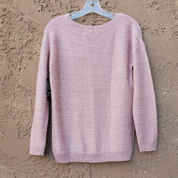 A.N.A long sleeve pink sweater with clear sequin - Picture 2 of 11